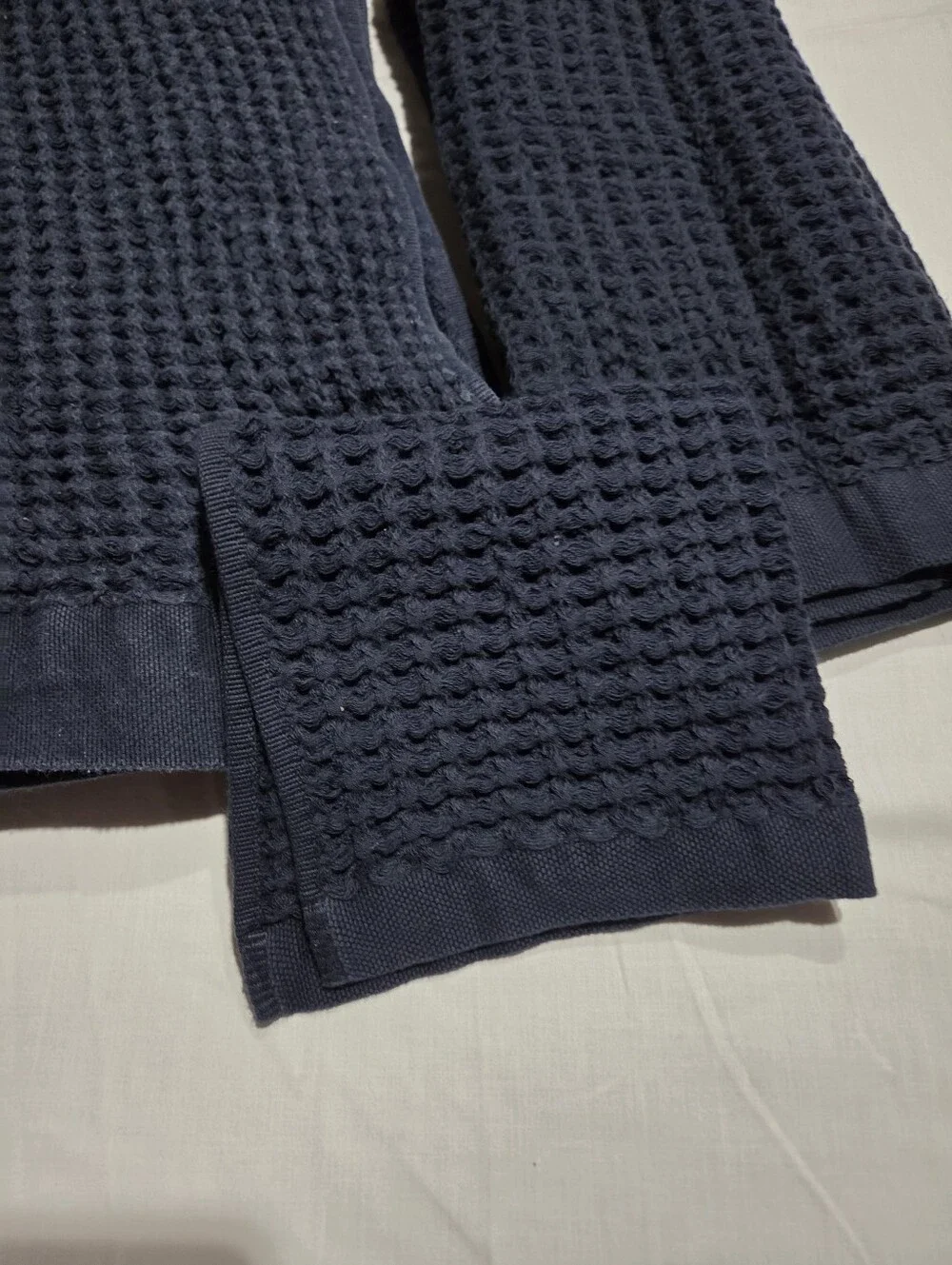 Onsen x Huckleberry Dark Blue 3pc Supima Cotton Towel Set Bath Hand Washcloth
